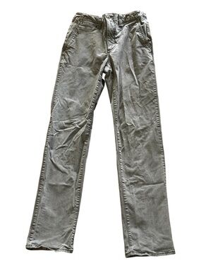 GAP Kids Adjustable Waist Casual Straight-Leg Chino Pants in Light Gray